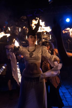 Fire dance with Oersprong at Olmense Zoo on 2015-02-07